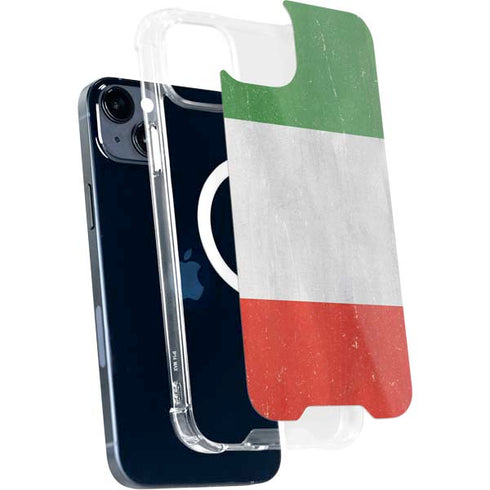 Italy Flag Distressed iPhone 15 Plus MagSafe Case